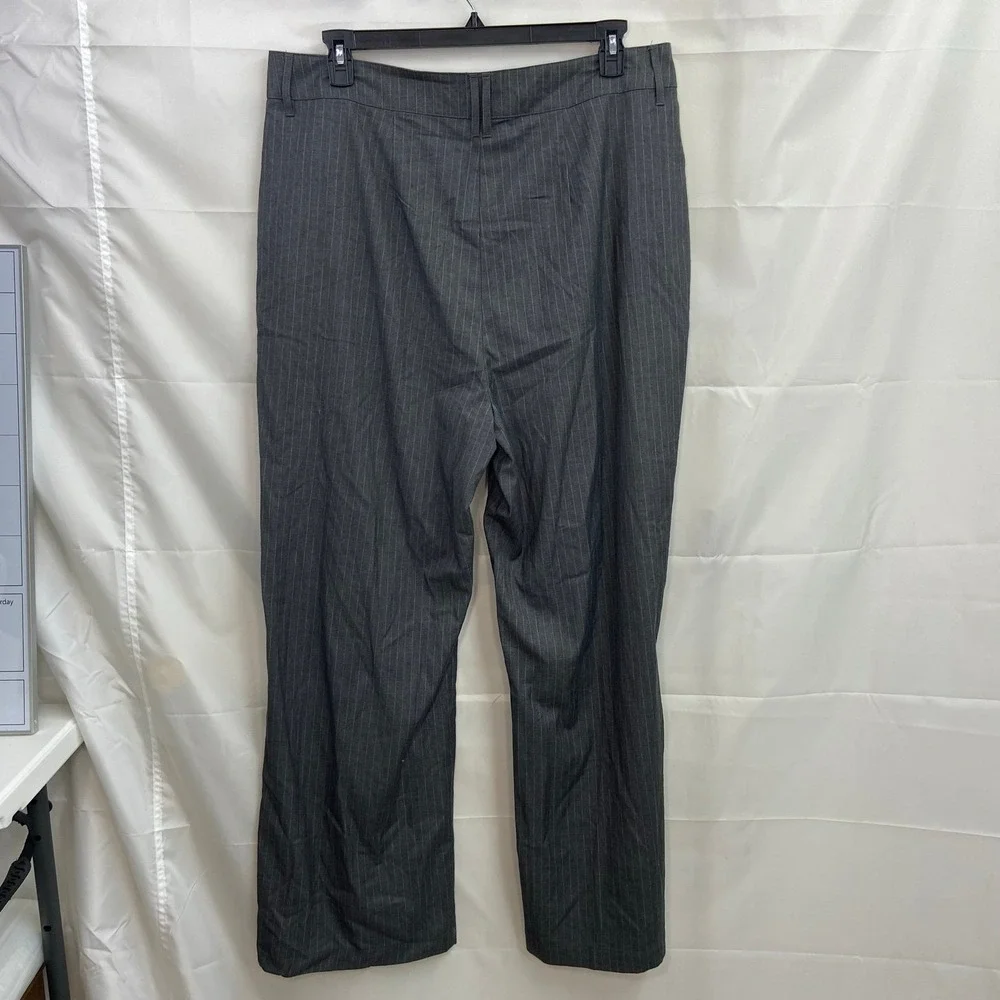 Wild Fable women's‎ pinstripe pleated wide leg relaxed trousers pants stretch 17